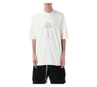 Rick Owens - T-Shirt Jumbo Manches Courtes - Homme - Tops - Blanc - Taille: L