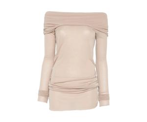 Rick Owens - Top à col bénitier - Femme - Tops - Beige - Taille: 40 FR