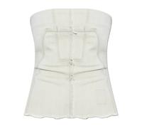 Rick Owens - Top en denim à effet vintage - Femme - Tops - Gris - Taille: 38 FR