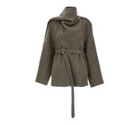 Rick Owens - Veste Aviateur Scarf Flight - Femme - Vestes - Brun - Taille: 40 FR