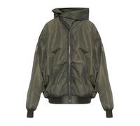 Rick Owens - Veste Bomber Isolée Oversize Asymétrique - Homme - Vestes - Vert - Taille: ONE Size