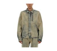 Rick Owens - Veste en denim à fermeture éclair dissimulée - Homme - Vestes - Multicolore - Taille: XL