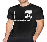 Rick Ross Mens T Shirts Short Sleeves Crew Neck Tees Summer Casual Tops Black M