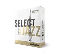 Rico Anches sélectionnées Rico Jazz pour saxophone soprano, coupe à la française, force 4-Hard, pack de 10