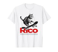RICO - beau nom de garçon avec un chat & skateboard T-Shirt