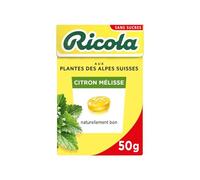 RICO. - Bonbons Rafraîchissants Citron Mélisse, Goût Naturel et Doux (Boîte 50 g) - Lot de 6 - vendu par Lot