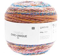 Rico Chic Unique Dk Bobbel Laine dégradée pour tricot ou crochet 09 flames