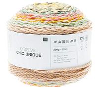 Rico Creative Chic-Unique, laine dégradé pour crochet ou tricot, Bobbel laine dégradé (003)