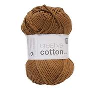Rico - Creative Cotton Aran Crochet Yarn 50 g Colour 57 Cinnamon Cotton, 85 m Length