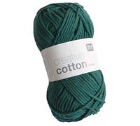 Rico Creative Cotton aran Fb. 23 Fil de coton pour tricot et crochet Vert foncé