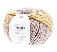 Rico Creative Laine Chunky Melange - Taille des aiguilles : 6-7 mm - Avec dégradé de couleur (065 violet/jaune)