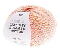 Rico creative Lazy Hazy Summer Cotton # 002 Pelote de coton mélangé coloré pour tricot ou crochet
