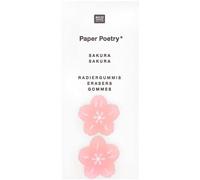 Rico Design 2 Gommes Roses Fleurs Sakura - Printemps Japonais