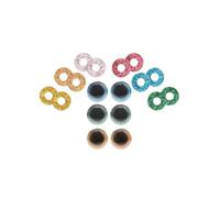 Rico Design Yeux de sécurité pour peluches 12 mm 3 paires 6 couleurs au choix