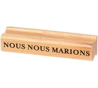 Rico Design 7038.05.14 Tampon en bois Nous nous marions Nature