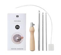 Rico Design Aiguilles de perforation en bois 2,3 u 4,5 mm 6 pièces Kit de broderie