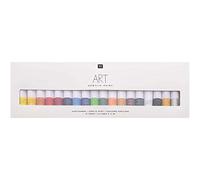 Rico Design Art Artiste Basic Kit de peinture acrylique 18 couleurs par tube de 12 ml Peinture pour débutants, artistes professionnels, enfants et adultes