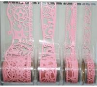 Rico Design Autocollants Galon brodé Auto-adhésif Bébé Rose