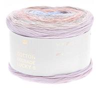 Rico Design Bobbel Rico Creative Cotton Degrade Lucky 8 Marshmallow (09), 200 g de laine dégradé pour crochet ou tricot
