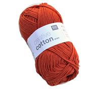 Rico design creative aran cotton couleur 77 fil de coton terracotta & crochet à tricoter