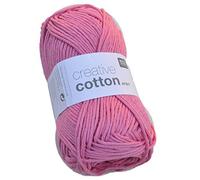 Rico design creative aran cotton couleur rose - 14 coton filé &crochet à tricoter