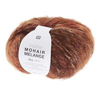 Rico Design Creative Mohair Melange Laine mohair dégradé de couleur 50 g 60 m Épaisseur des aiguilles 8 mm (02 rouille)