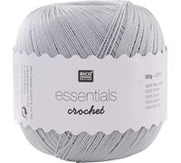 Rico Design Essentials à l 'Crochet, 100% Coton, Couleur : Bleu