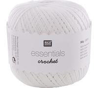 Rico Design Essentials Crochet, 100% Coton, Blanc