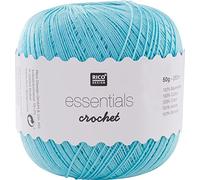 Rico Design Essentials Crochet, 100% Coton, Turquoise
