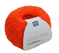 Rico Design Essentials en Tricot de Laine Double, 100% Coton, Citrouille