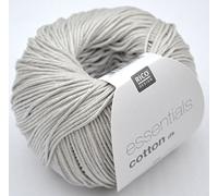 Rico Design Essentials Tricot Fils, 100% Coton, Couleur : Argent/Gris