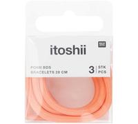 Itoshii Pack 3 Cordons 28cm Orange Pastel Fluo