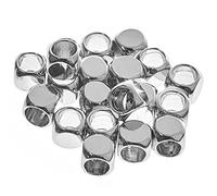 Rico Design Itoshii pack de 20 perles Ponii cube couleur argent