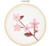 Rico Design Kit de broderie au point de croix - Fleurs de cerisier