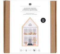 Stickpackung Gezählter Kreuzstich, Herbsthaus, medium, inkl. Dekostickrahmen Haus M