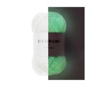 Rico Design Pelote Coton Phosphorescent pour Amigurumi RICORUMI Glow in The Dark 25 GR Color : Blanc (01 - Blanc)