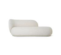 Ferm Living Chaise longue Divan Rico bouclé gauche Blanc cassé