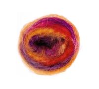 Rico Essentials Super Kid Mohair Loves Silk Print, Colour 5 fire, Rainbow lace yarn made of super kid mohair and silk for knitting and crochet, lace wool needle size: 4,5 mm