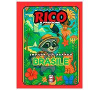 Rico il Procione in Brasile - Libro da Colorare per Bambini: Foresta Amazzonica, Carnevale e Animali Esotici | 22 Pagine Illustrate in Rima | Età 5-10