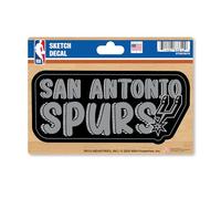 Rico Industries 4x6 Decal Autocollant STS 10,2 x 15,2 cm Adulte Unisexe, San Antonio Spurs