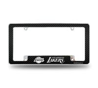 Rico Industries Cadre de Plaque d'immatriculation Automobile NBA Los Angeles Lakers en Fibre de Carbone 30,5 x 15,2 cm chromé pour Voiture/Camion/SUV