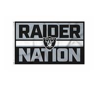 Rico Industries Drapeau de Football NFL Las Vegas Raiders Bold 0,9 x 1,5 m - Intérieur ou extérieur - Décoration d'intérieur