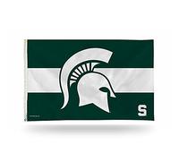 Rico Industries Drapeau de la NCAA Michigan State Spartans rayé 91 x 152 cm une face avec œillets