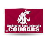 Rico Industries Drapeau de l'État de Washington Cougars NCAA 7,6 x 1,2 cm