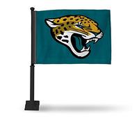 Rico Industries Drapeau de voiture Jacksonville Jaguars - Mât noir, multicolore, taille unique