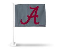 Rico Industries Drapeau de voiture unisexe avec logo Alabama A, gris, taille unique