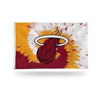 Rico Industries Drapeau NBA Miami Heat Tie-Dye 0,9 x 1,5 m Bannière Drapeau simple face - Intérieur ou extérieur - Décoration d'intérieur