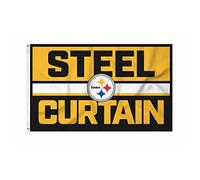 Rico Industries Drapeau NFL Football Pittsburgh Steelers Bold 0,9 x 1,5 m - Intérieur ou extérieur - Décoration d'intérieur