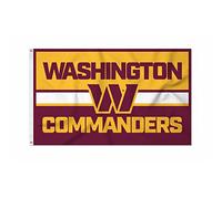 Rico Industries Drapeau NFL Football Washington Commanders Bold 0,9 x 1,5 m - Intérieur ou extérieur - Décoration d'intérieur