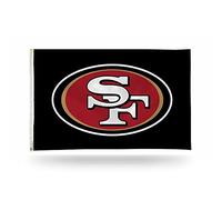 Rico Industries Drapeau NFL San Francisco 49ers noir 90 x 152 cm Bannière drapeau simple face - Intérieur ou extérieur - Décoration d'intérieur